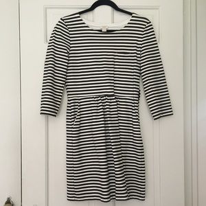 J. Crew Striped Knit Dress with Pockets